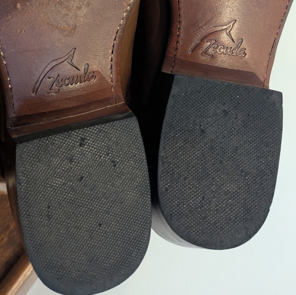 Vintage Zecuda by Dan Post Brown Leather Western Boots Mens Size 11 EE Wide - Picture 12 of 14